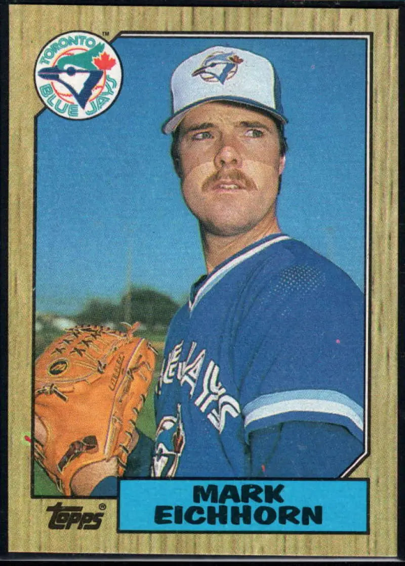 1987 Topps #371 Mark Eichhorn EX Excellent RC Rookie Toronto Blue Jays Baseball Card - Baseball Card Single