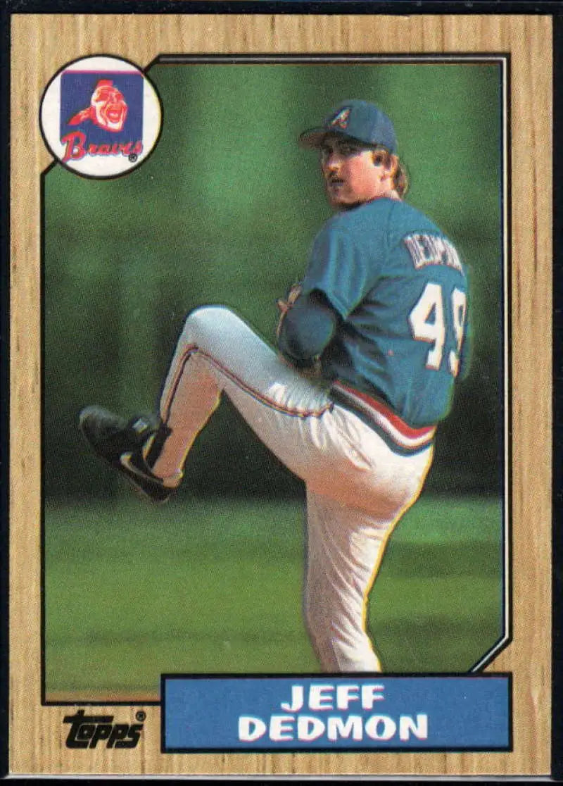 1987 Topps #373 Jeff Dedmon EX Excellent Atlanta Braves Baseball Card - Baseball Card Single