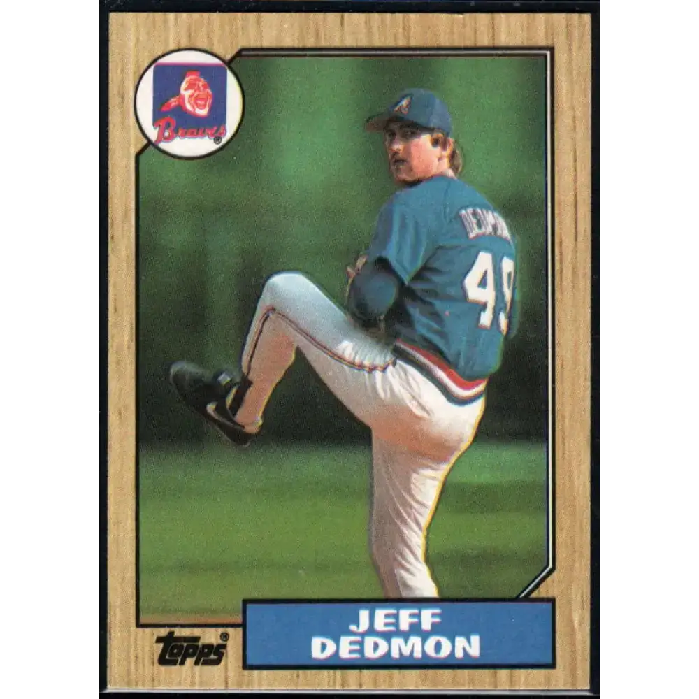 1987 Topps #373 Jeff Dedmon EX Excellent Atlanta Braves Baseball Card - Baseball Card Single
