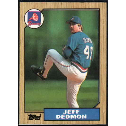 1987 Topps #373 Jeff Dedmon EX Excellent Atlanta Braves Baseball Card