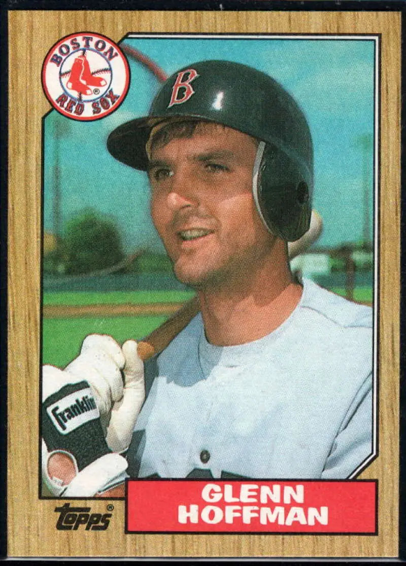 1987 Topps #374 Glenn Hoffman EX Excellent Boston Red Sox Baseball Card - Baseball Card Single
