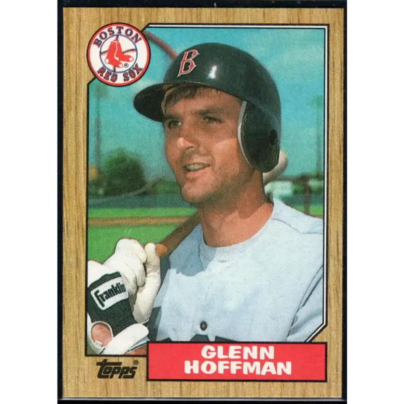 1987 Topps #374 Glenn Hoffman EX Excellent Boston Red Sox Baseball Card - Baseball Card Single