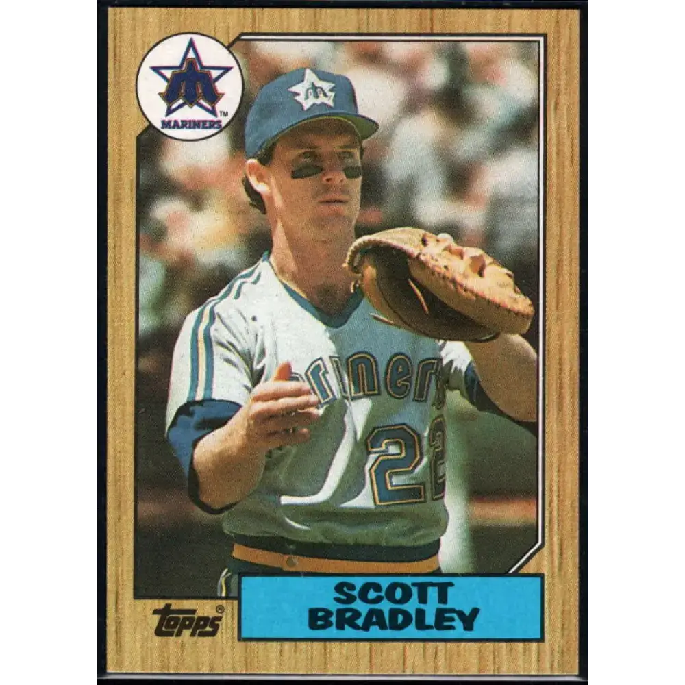 1987 Topps #376 Scott Bradley EX Excellent Seattle Mariners Baseball Card - Baseball Card Single