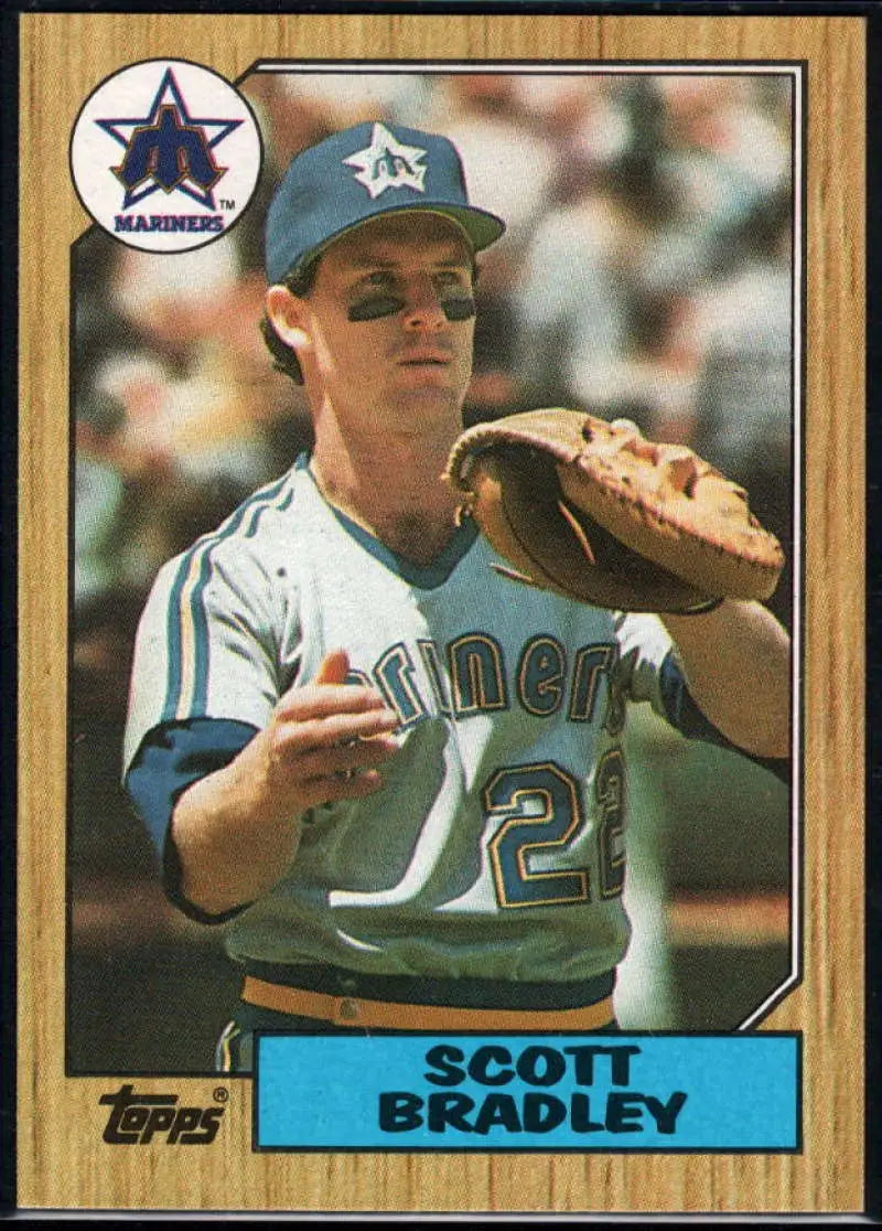 1987 Topps #376 Scott Bradley EX Excellent Seattle Mariners Baseball Card - Baseball Card Single