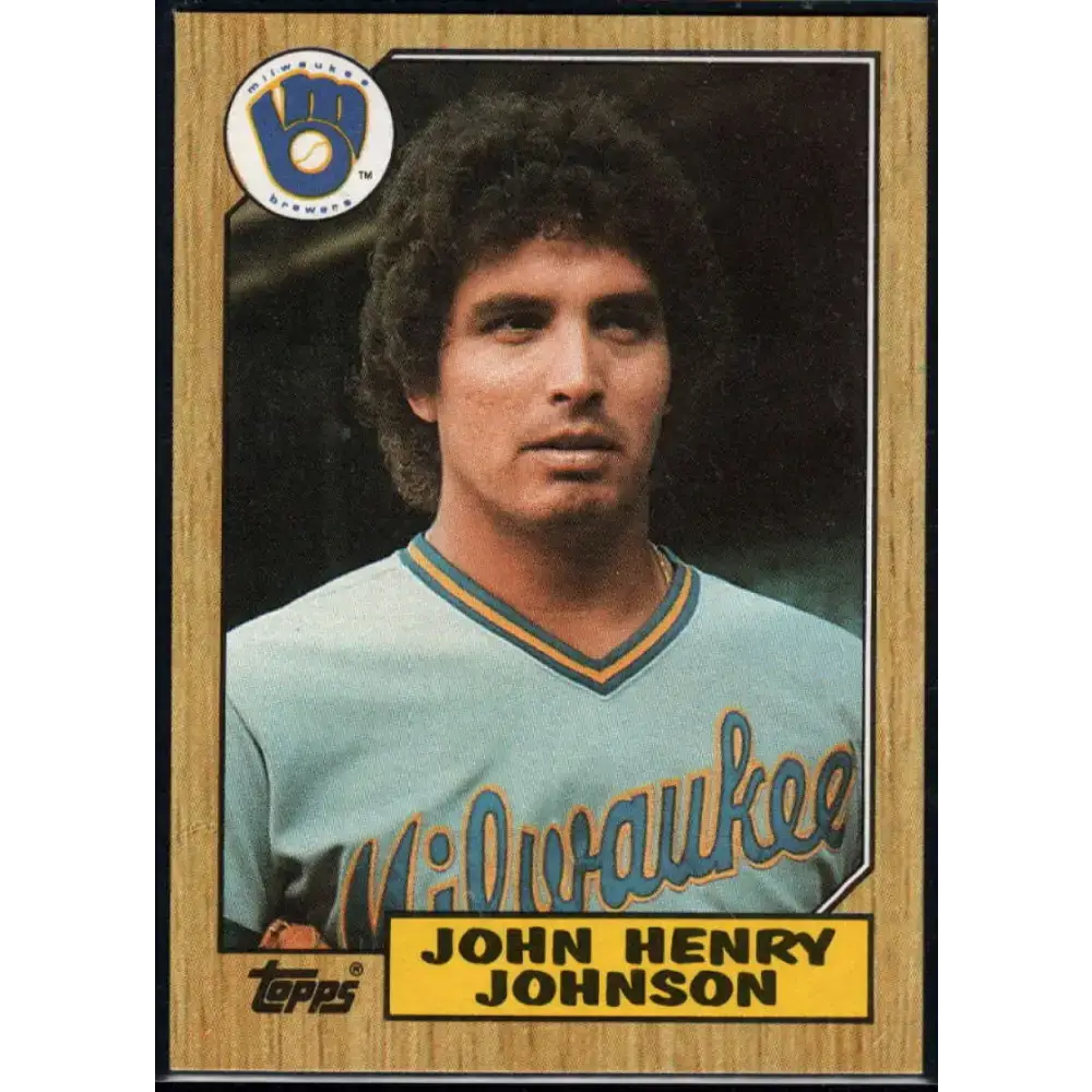 1987 Topps #377 John Henry Johnson EX Excellent Milwaukee Brewers Baseball Card - Baseball Card Single
