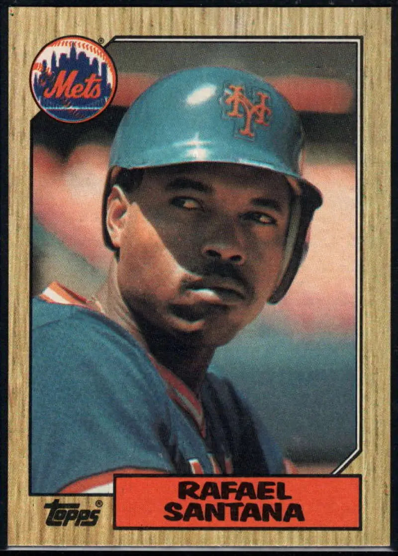 1987 Topps #378 Rafael Santana EX Excellent New York Mets Baseball Card - Baseball Card Single