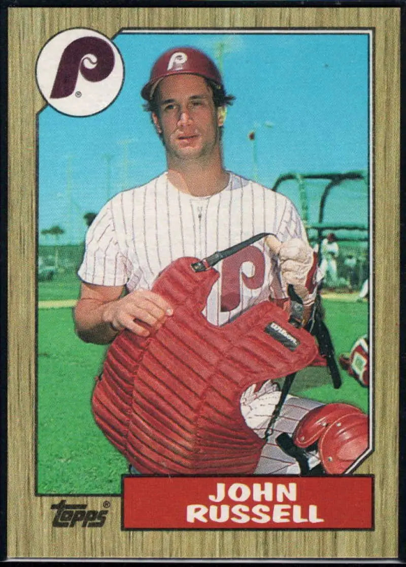 1987 Topps #379 John Russell EX Excellent Philadelphia Phillies Baseball Card - Baseball Card Single