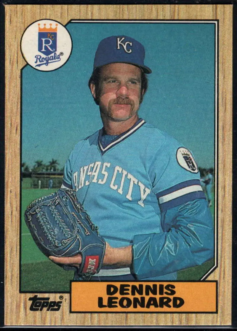 1987 Topps #38 Dennis Leonard EX Excellent Kansas City Royals Baseball Card - Baseball Card Single