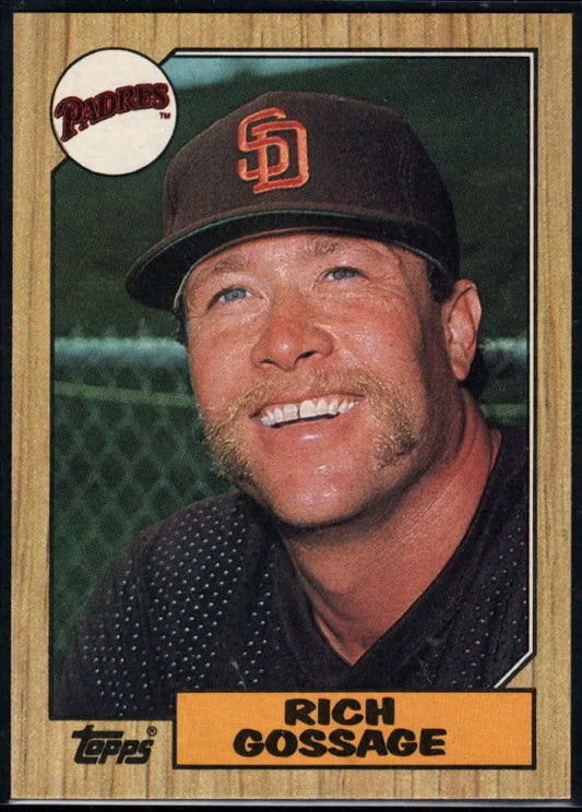 1987 Topps #380 Rich Gossage EX Excellent San Diego Padres Baseball Card - Baseball Card Single