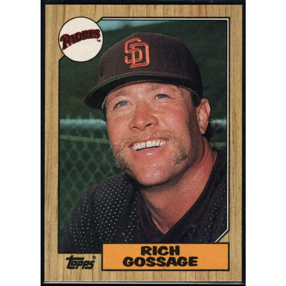1987 Topps #380 Rich Gossage EX Excellent San Diego Padres Baseball Card - Baseball Card Single
