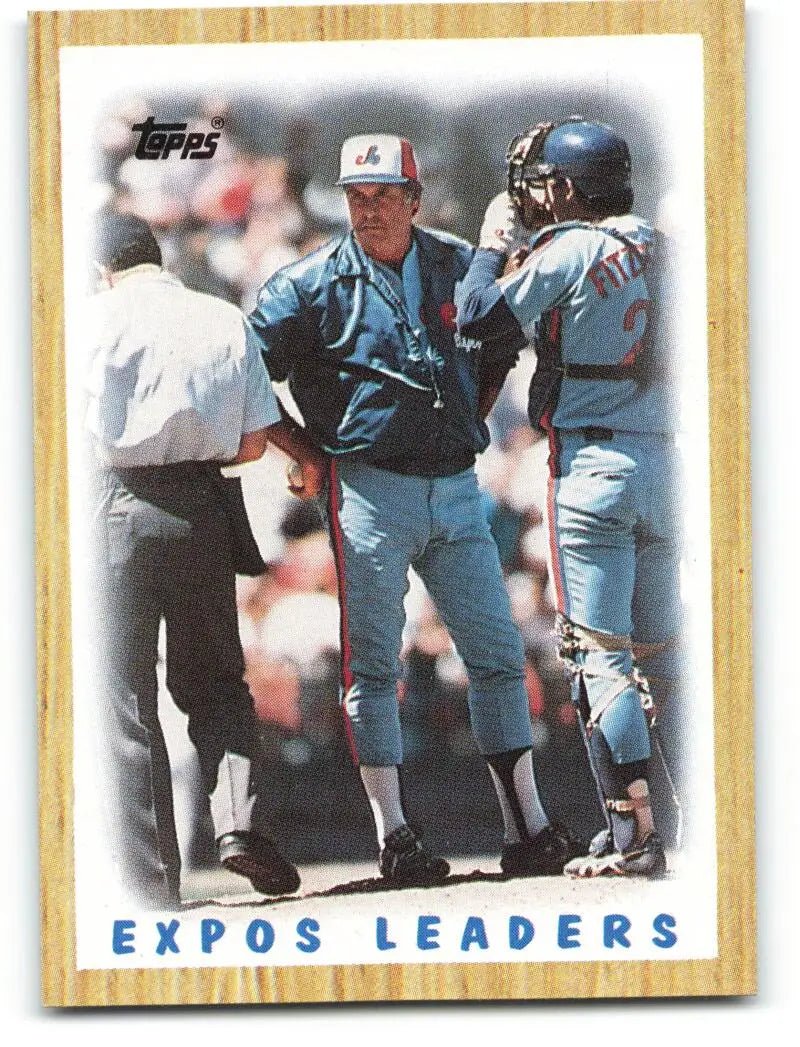 1987 Topps #381 Bob Rodgers/Mike Fitzgerald EX Excellent Montreal Expos Baseball Card - Baseball Card Single
