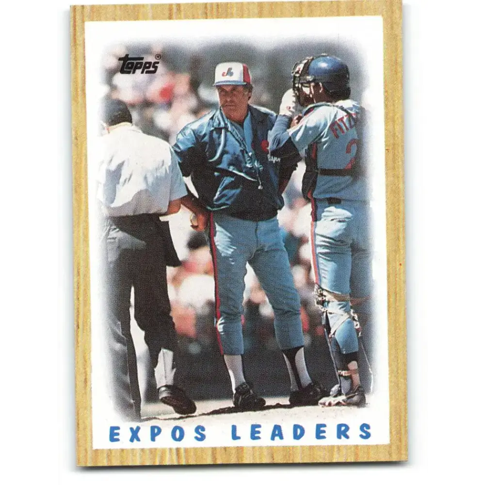 1987 Topps #381 Bob Rodgers/Mike Fitzgerald EX Excellent Montreal Expos Baseball Card - Baseball Card Single