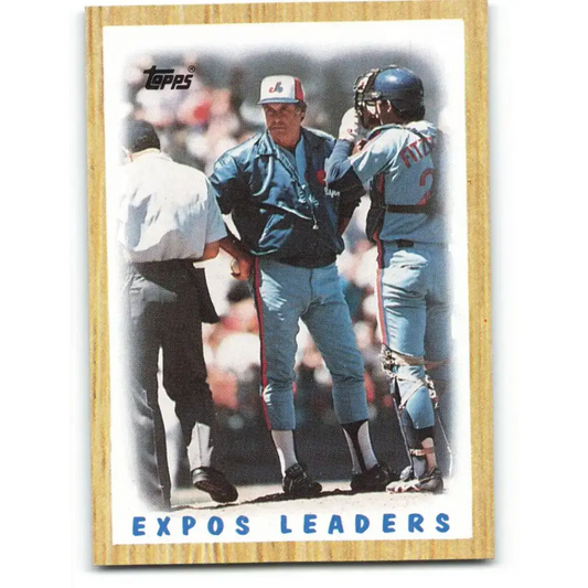 1987 Topps #381 Bob Rodgers/Mike Fitzgerald EX Excellent Montreal Expos Baseball Card - Baseball Card Single