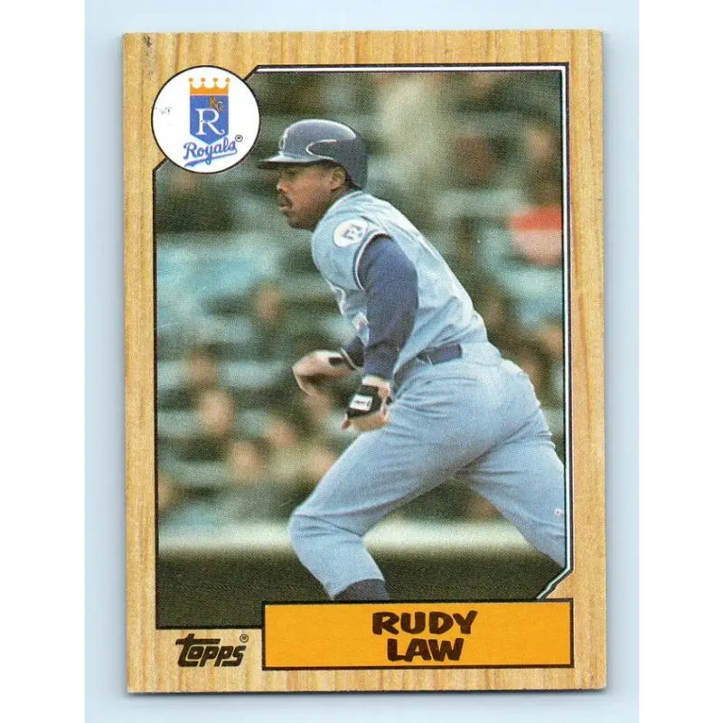 1987 Topps #382 Rudy Law EX Excellent Kansas City Royals Baseball Card - Baseball Card Single