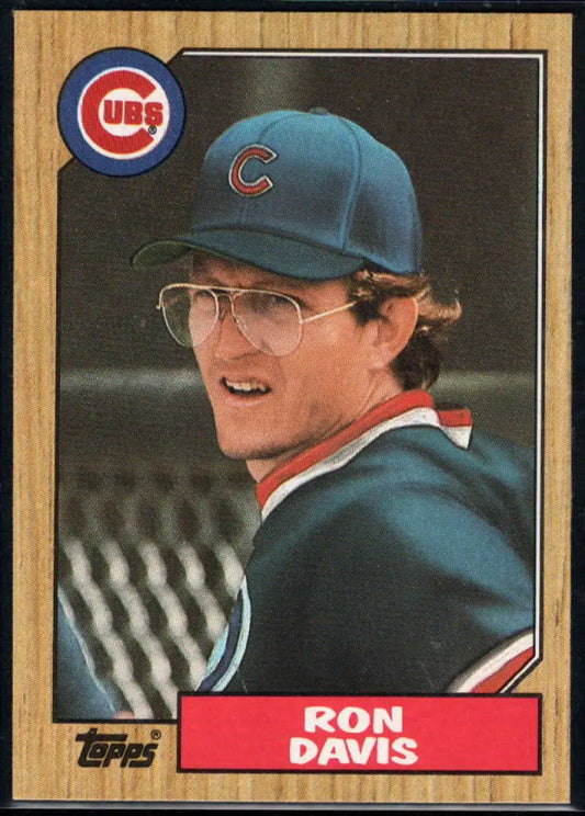 1987 Topps #383 Ron Davis EX Excellent Chicago Cubs Baseball Card - Baseball Card Single