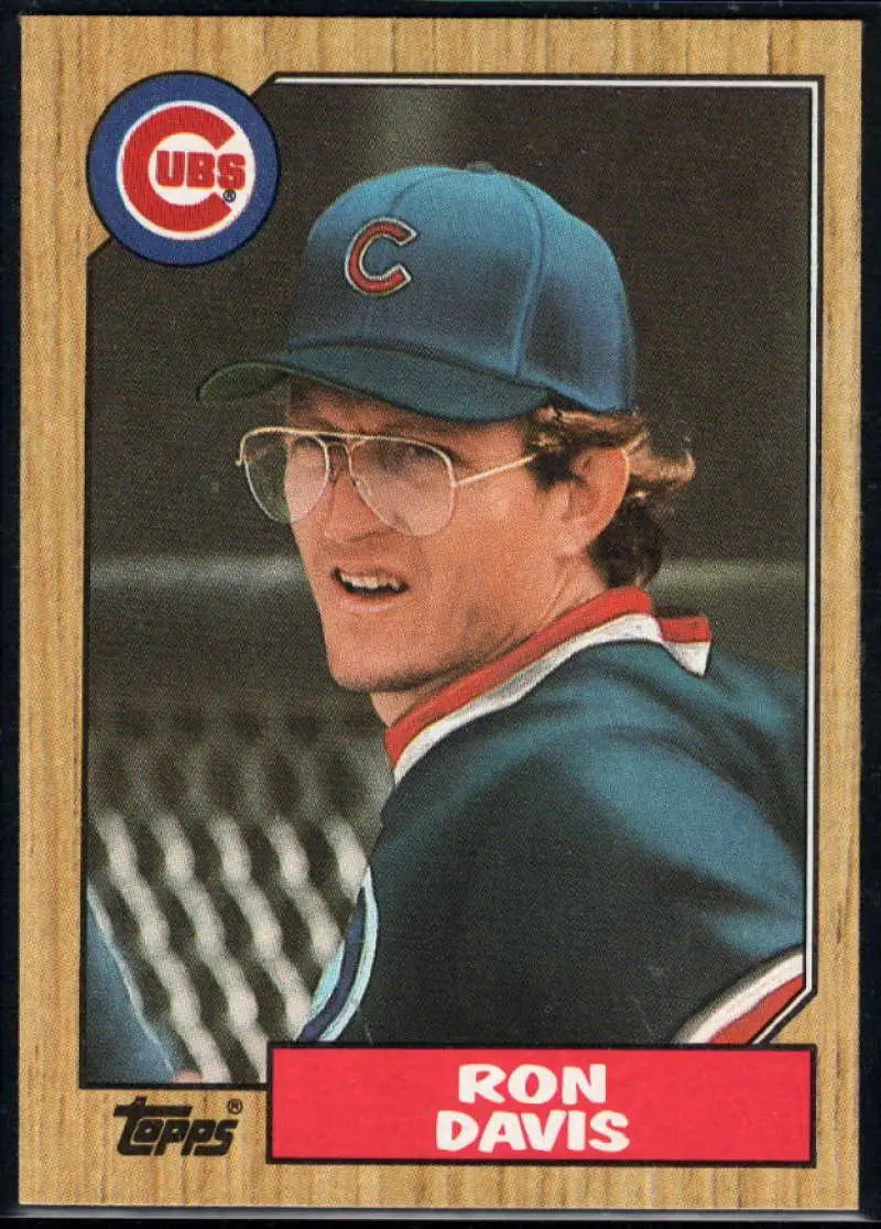 1987 Topps #383 Ron Davis EX Excellent Chicago Cubs Baseball Card - Baseball Card Single