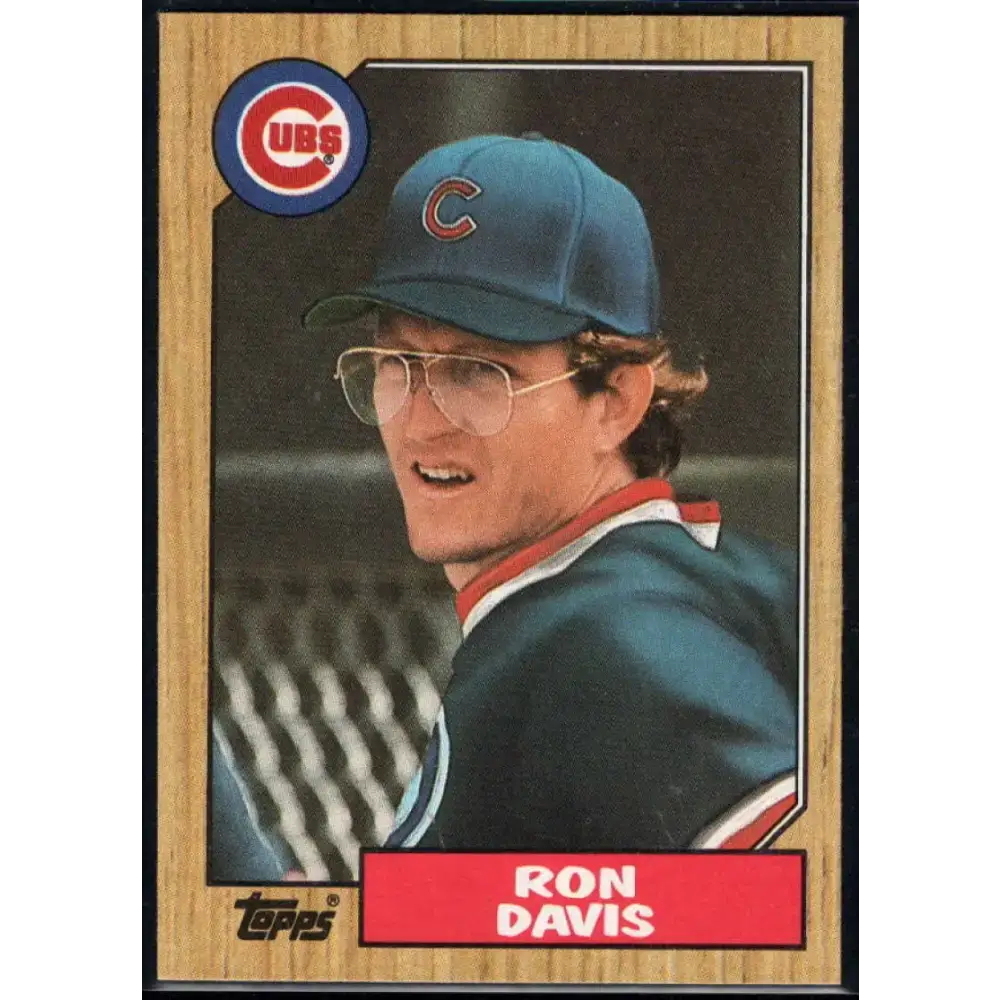 1987 Topps #383 Ron Davis EX Excellent Chicago Cubs Baseball Card - Baseball Card Single