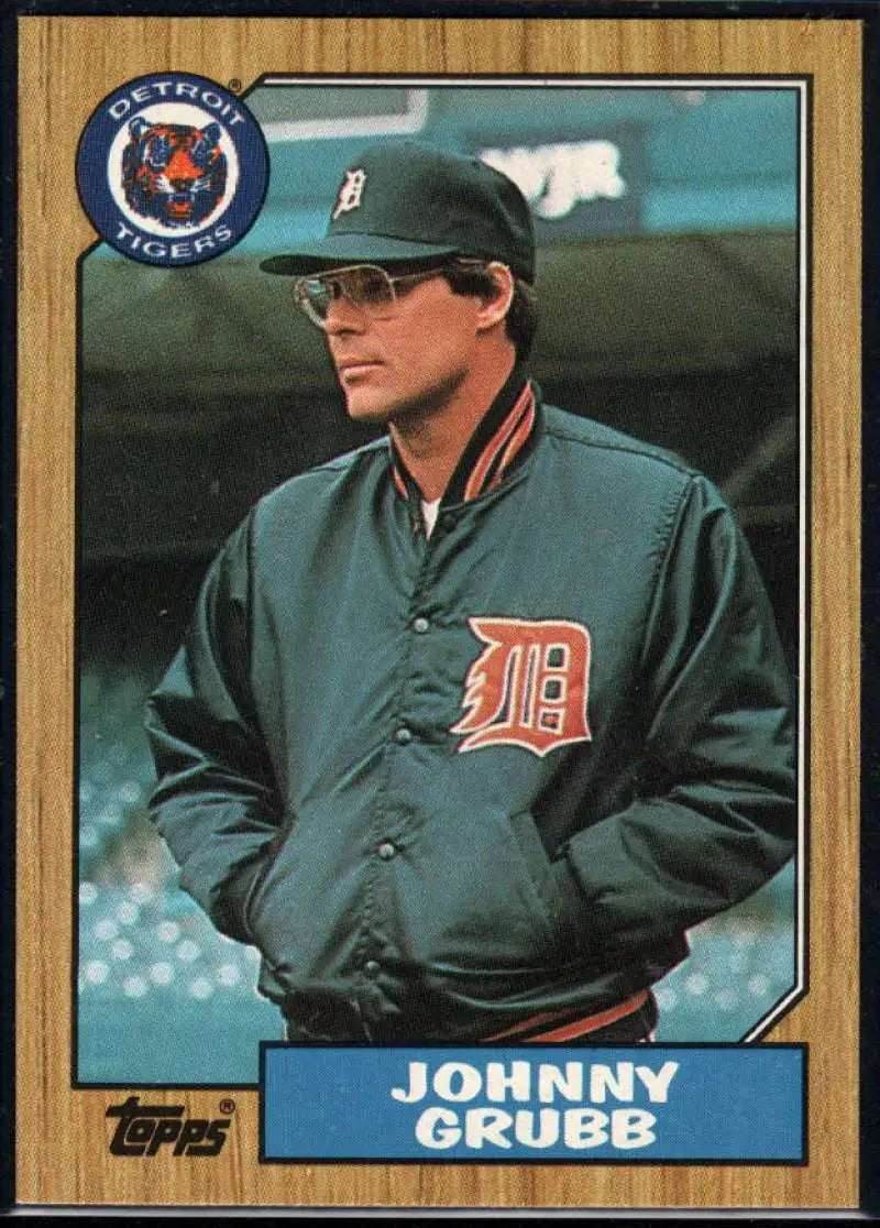 1987 Topps #384 Johnny Grubb EX Excellent Detroit Tigers Baseball Card - Baseball Card Single