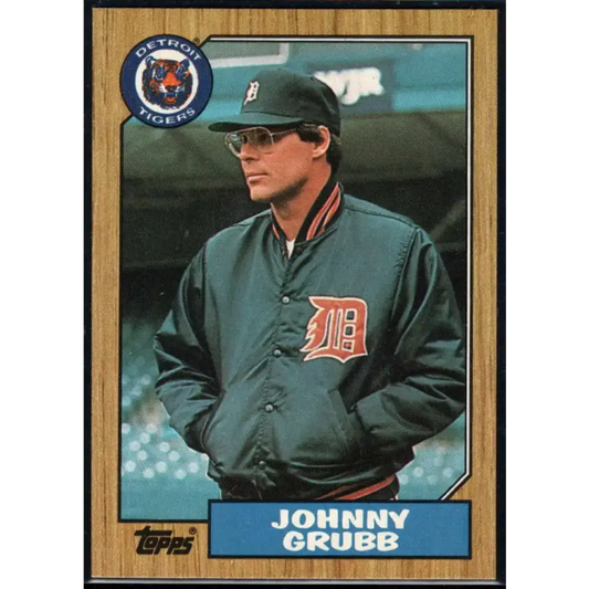 1987 Topps #384 Johnny Grubb EX Excellent Detroit Tigers Baseball Card