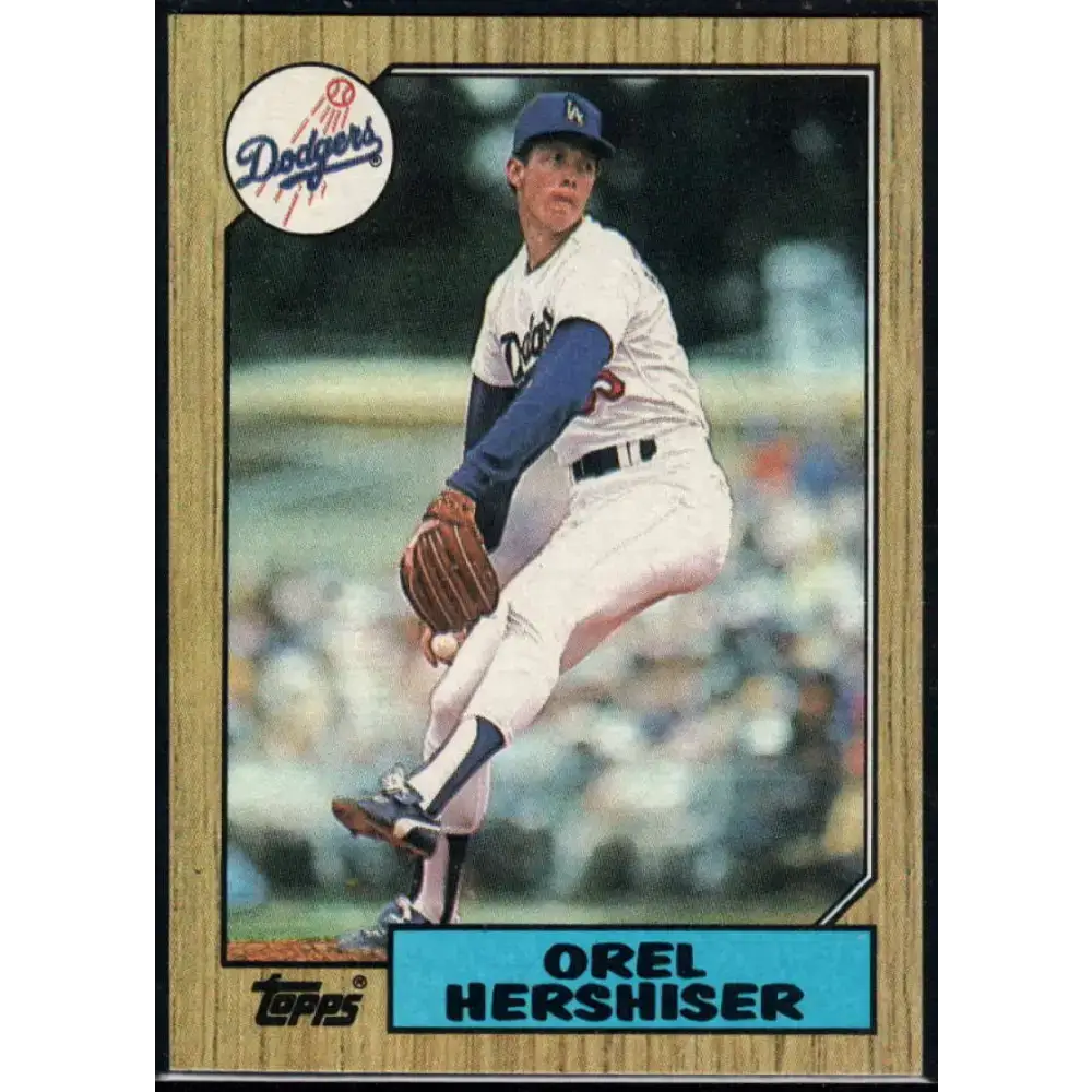 1987 Topps #385 Orel Hershiser EX Excellent Los Angeles Dodgers Baseball Card - Baseball Card Single