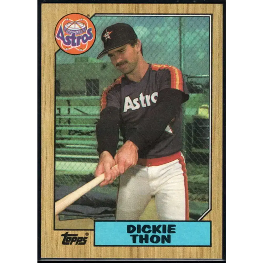 1987 Topps #386 Dickie Thon EX Excellent Houston Astros Baseball Card