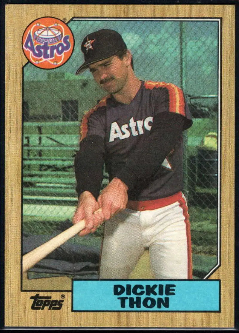 1987 Topps #386 Dickie Thon EX Excellent Houston Astros Baseball Card - Baseball Card Single