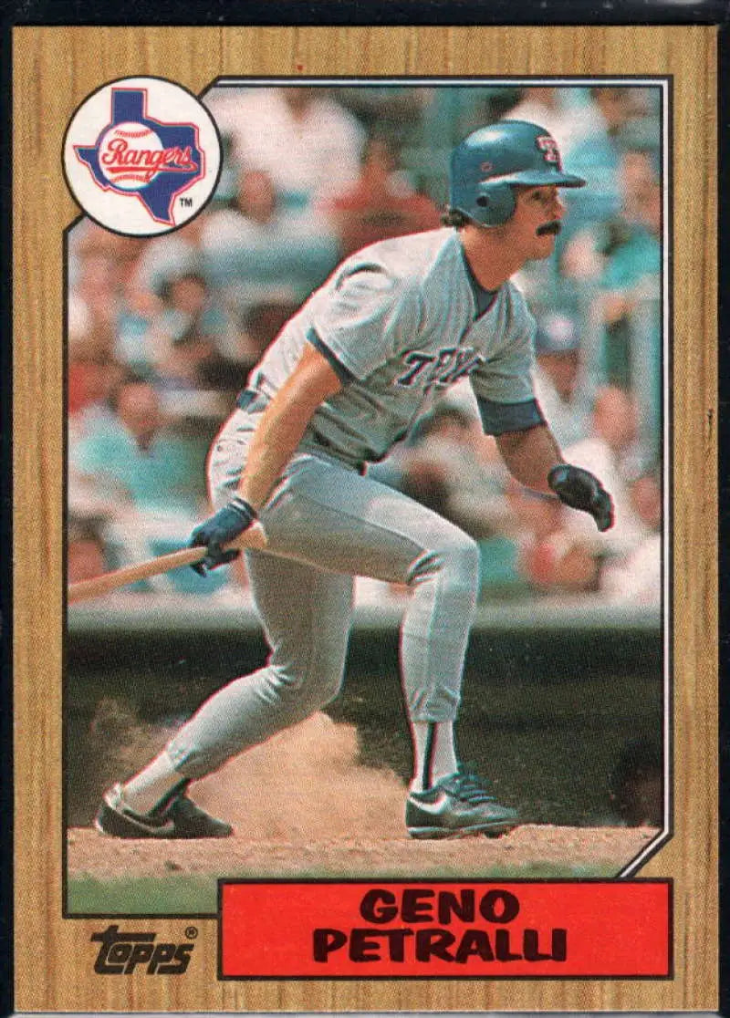 1987 Topps #388 Geno Petralli EX Excellent Texas Rangers Baseball Card - Baseball Card Single