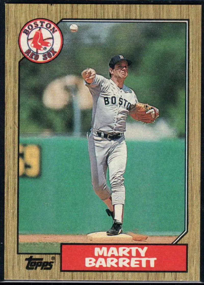 1987 Topps #39 Marty Barrett EX Excellent Boston Red Sox Baseball Card - Baseball Card Single