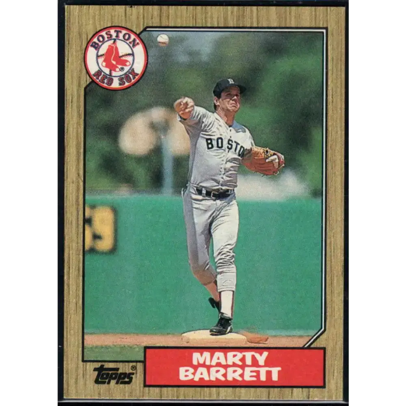 1987 Topps #39 Marty Barrett EX Excellent Boston Red Sox Baseball Card - Baseball Card Single