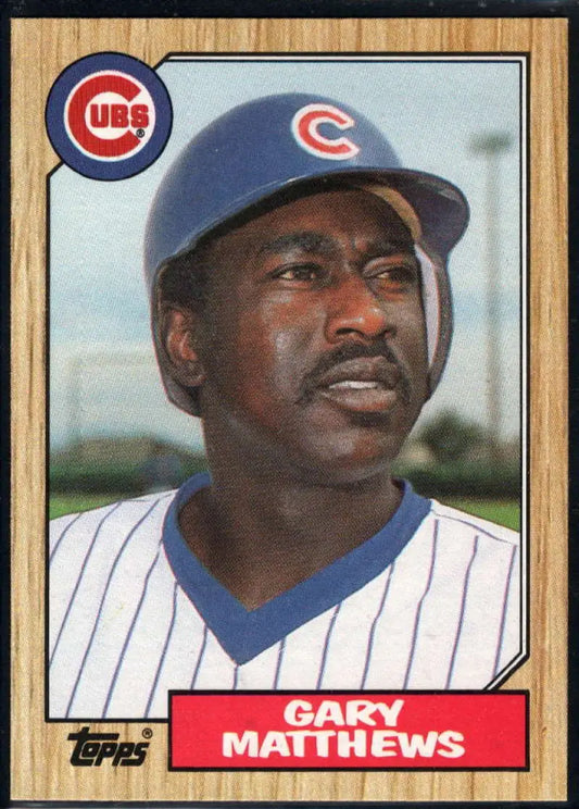 1987 Topps #390 Gary Matthews EX Excellent Chicago Cubs Baseball Card - Baseball Card Single