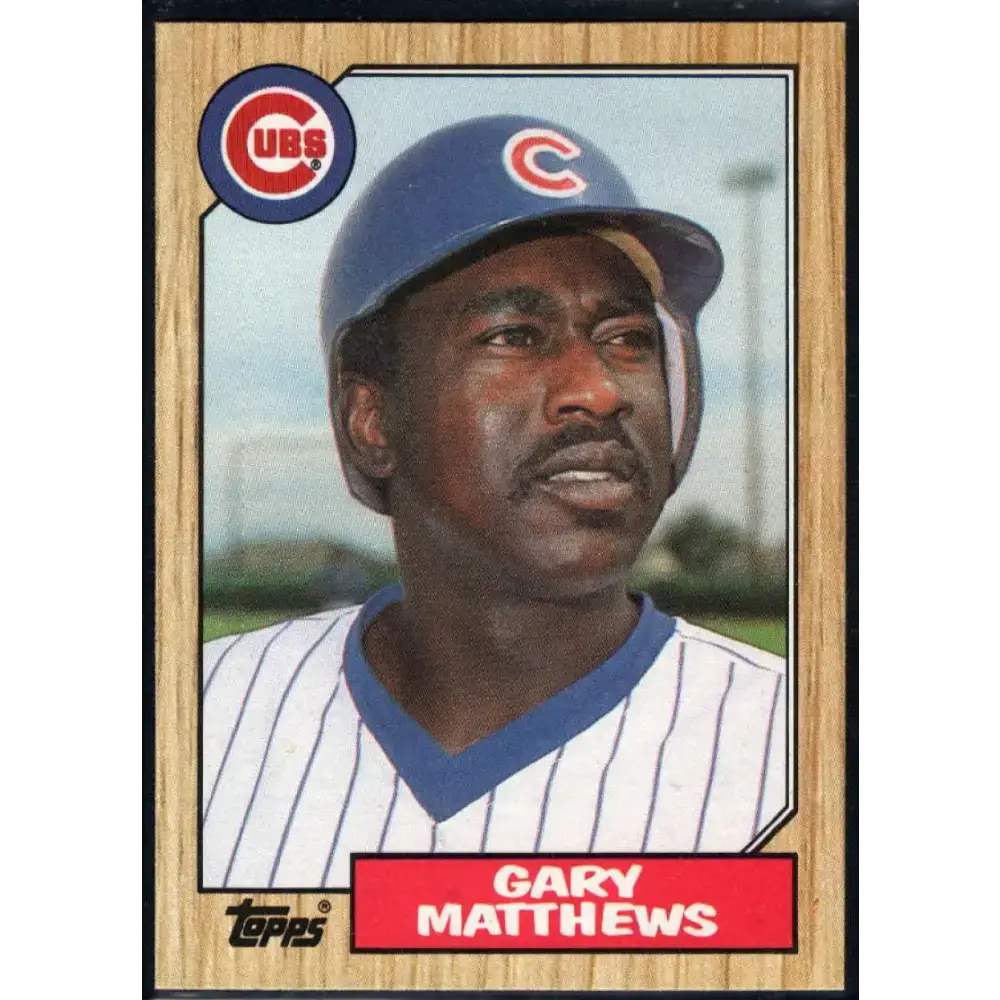 1987 Topps #390 Gary Matthews EX Excellent Chicago Cubs Baseball Card - Baseball Card Single