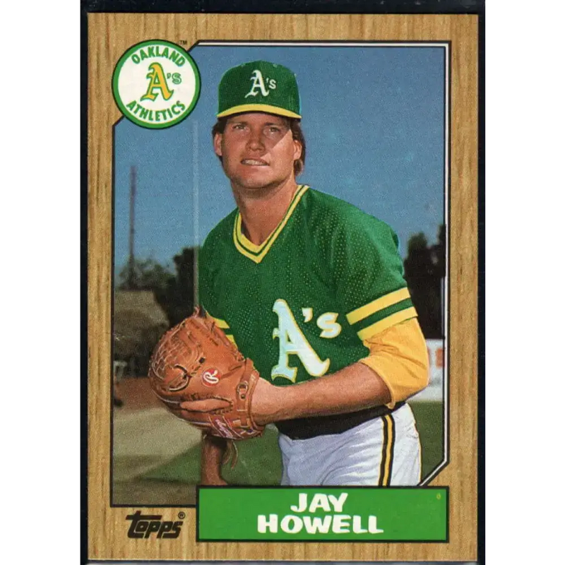 1987 Topps #391 Jay Howell EX Excellent Oakland Athletics Baseball Card - Baseball Card Single