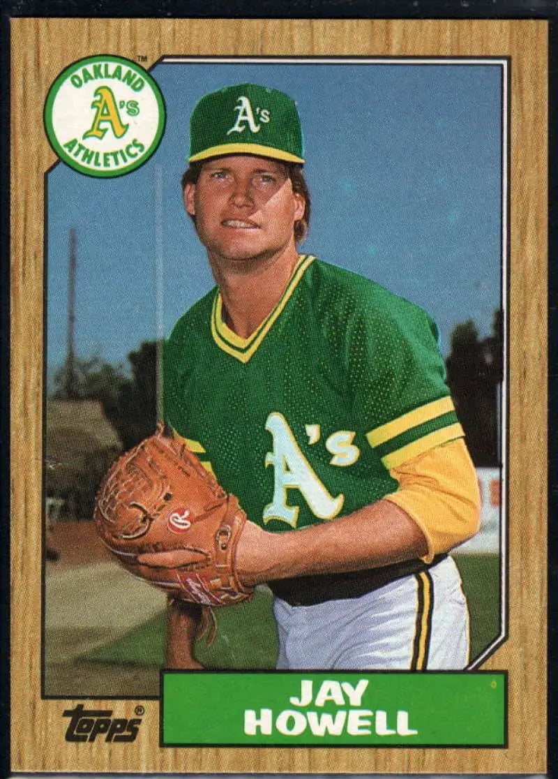 1987 Topps #391 Jay Howell EX Excellent Oakland Athletics Baseball Card - Baseball Card Single