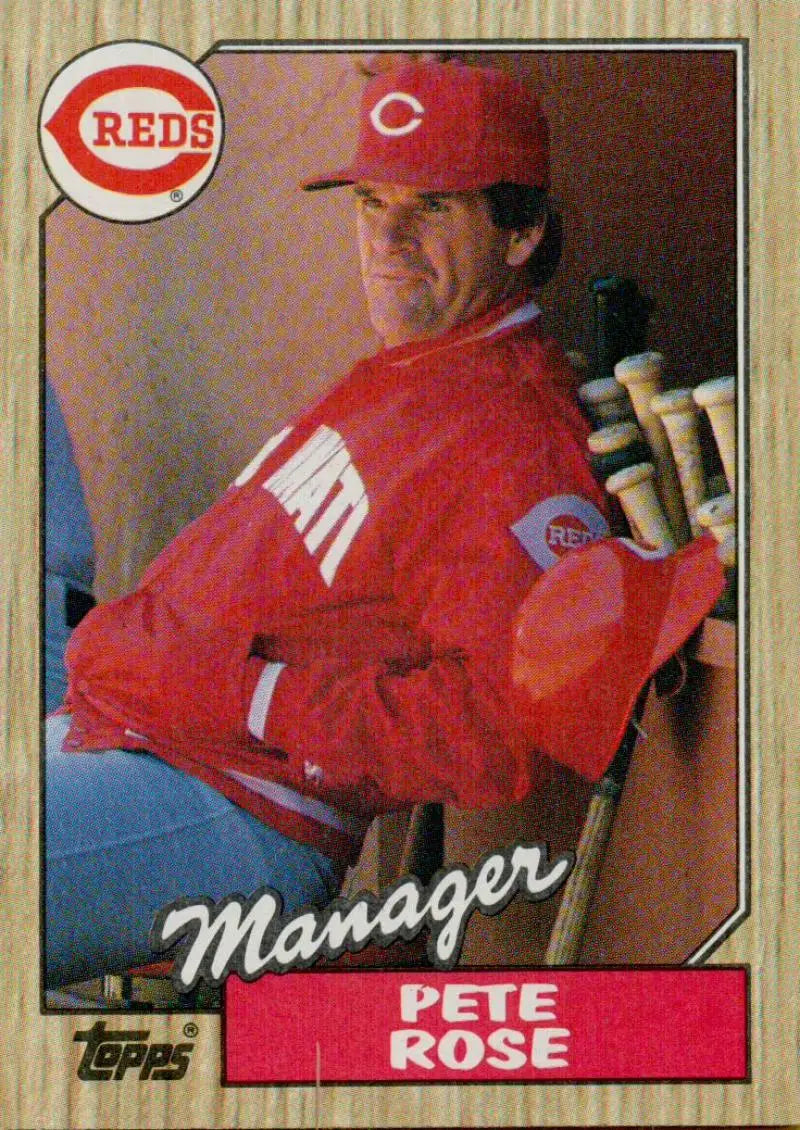 1987 Topps #393 Pete Rose EX Excellent Cincinnati Reds Baseball Card - Baseball Card Single