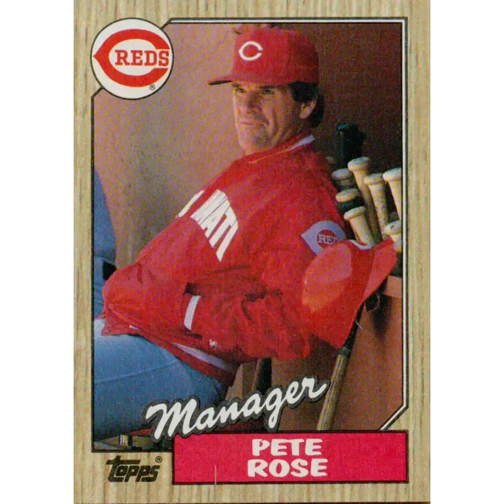 1987 Topps #393 Pete Rose EX Excellent Cincinnati Reds Baseball Card - Baseball Card Single