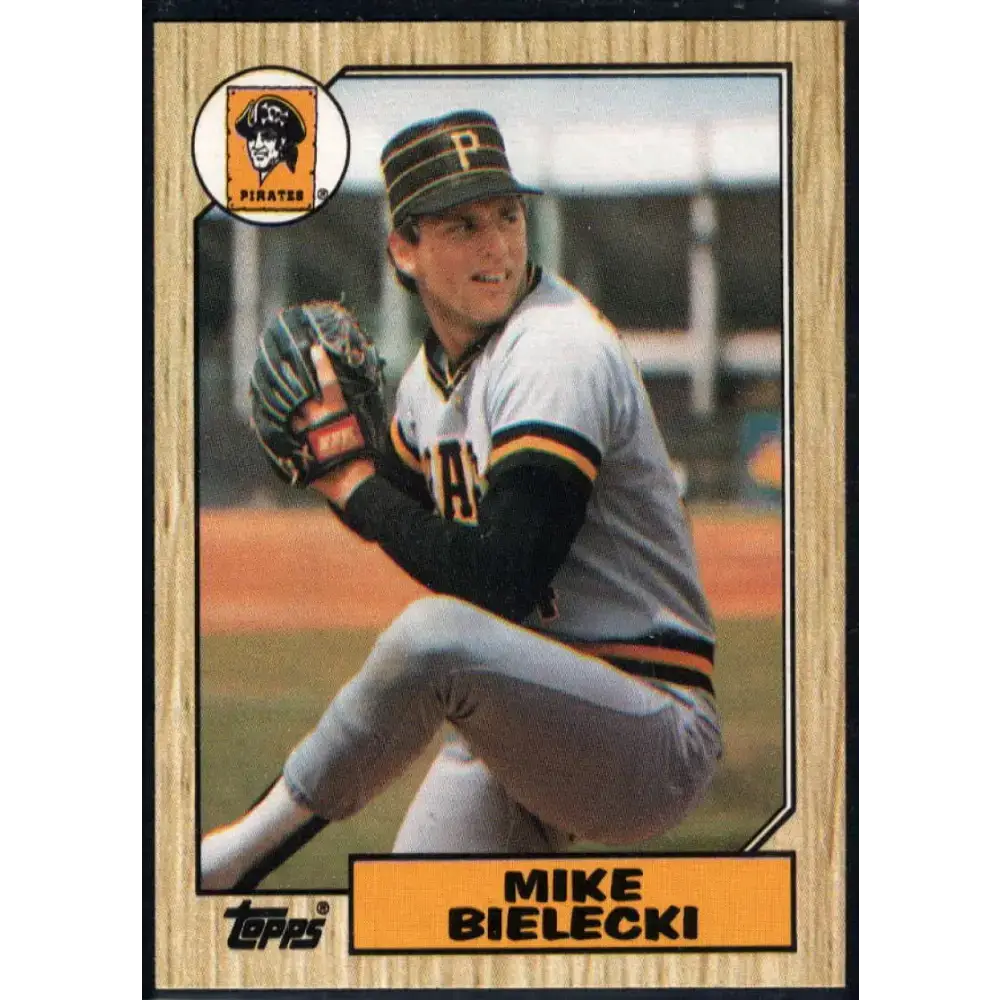 1987 Topps #394 Mike Bielecki EX Excellent Pittsburgh Pirates Baseball Card