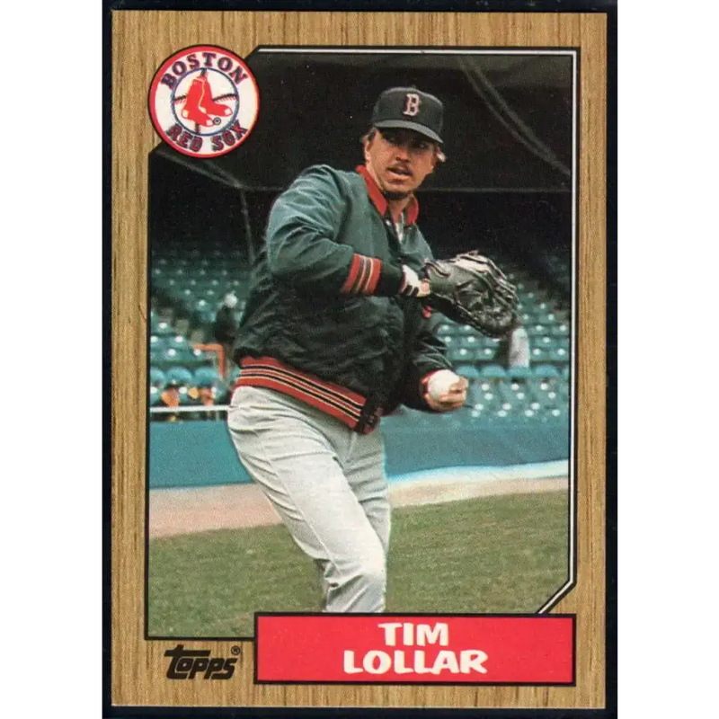 1987 Topps #396 Tim Lollar EX Excellent Boston Red Sox Baseball Card - Baseball Card Single