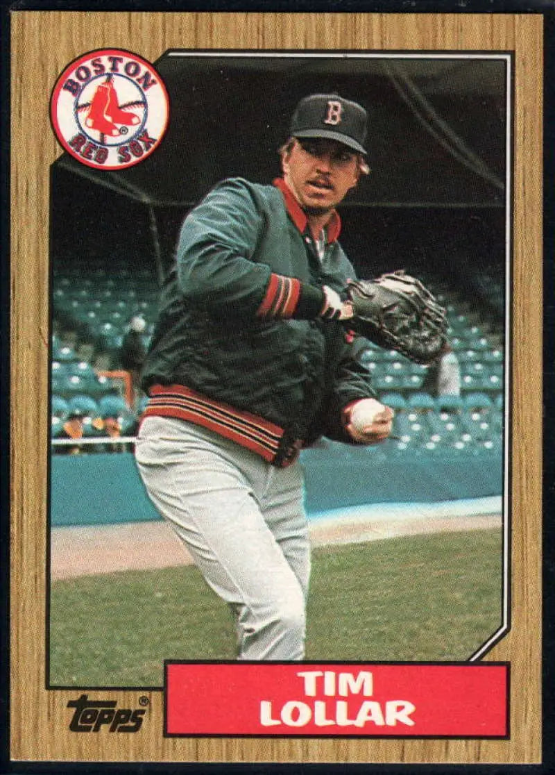 1987 Topps #396 Tim Lollar EX Excellent Boston Red Sox Baseball Card - Baseball Card Single