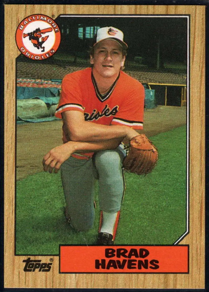 1987 Topps #398 Brad Havens EX Excellent Baltimore Orioles Baseball Card - Baseball Card Single