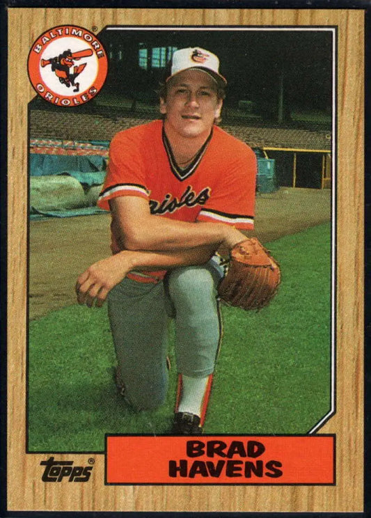 1987 Topps #398 Brad Havens EX Excellent Baltimore Orioles Baseball Card - Baseball Card Single