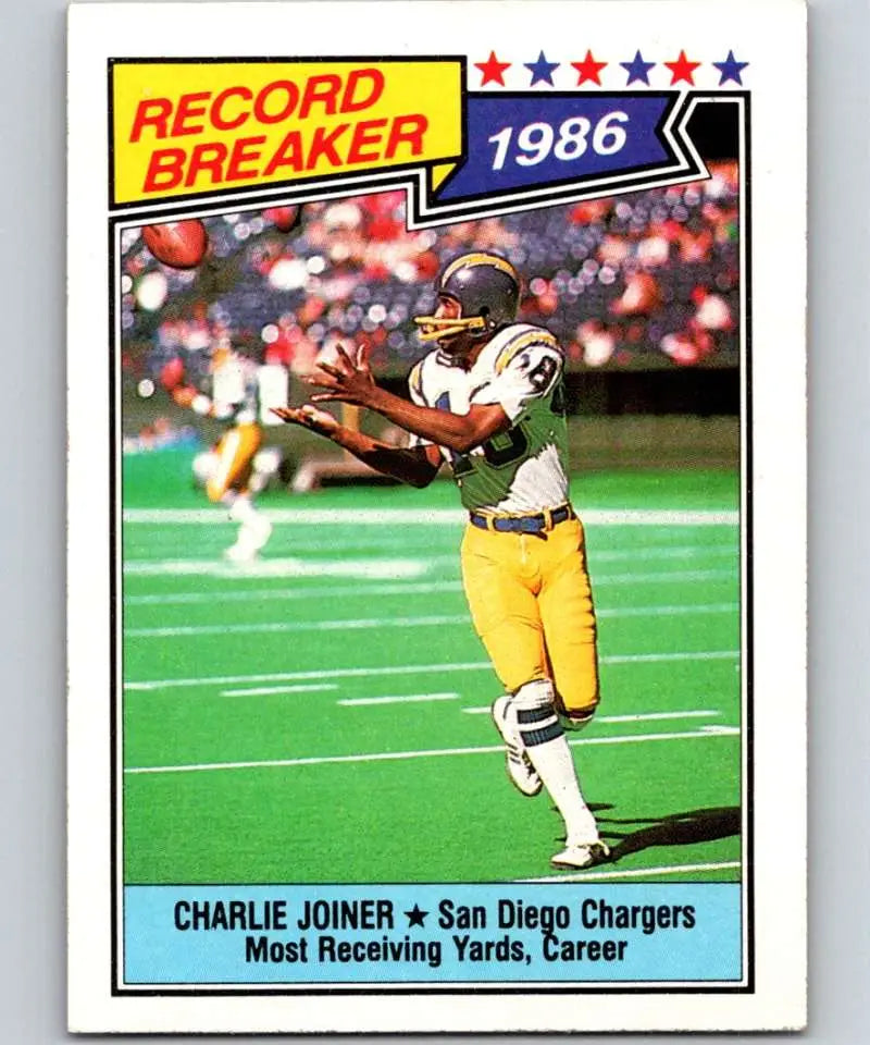 1987 Topps #4 Charlie Joiner EX Excellent San Diego Chargers Football Card - Football Card Single