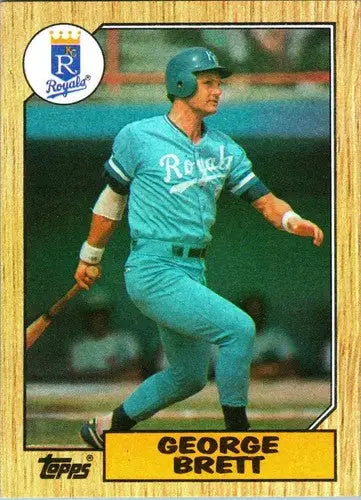 Vintage 1987 Topps George Brett trading card with original gloss from Simply Sandoval