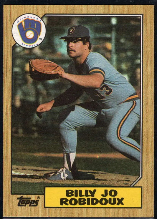 1987 Topps #401 Billy Joe Robidoux EX Excellent Milwaukee Brewers Baseball Card - Baseball Card Single