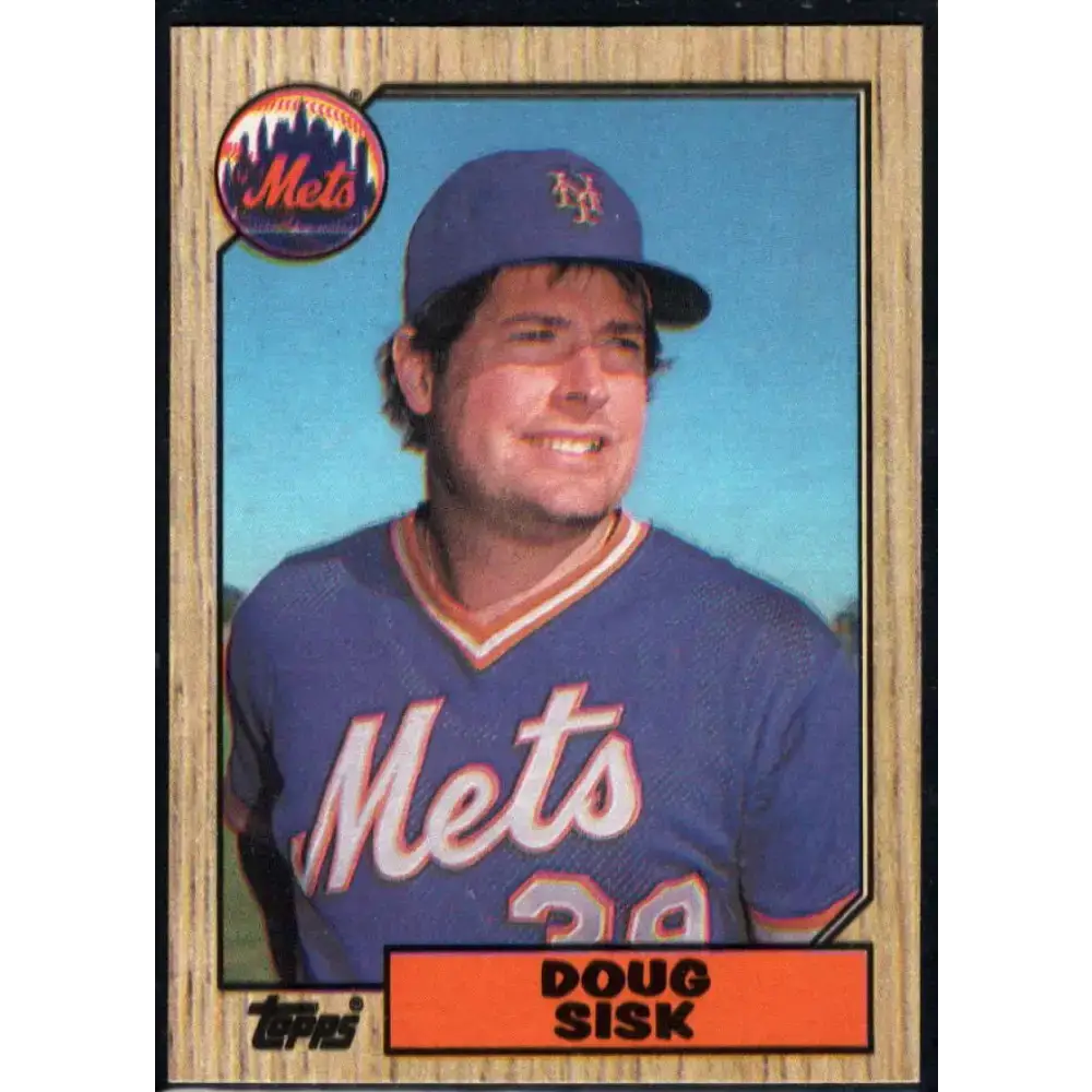 1987 Topps #404 Doug Sisk EX Excellent New York Mets Baseball Card - Baseball Card Single