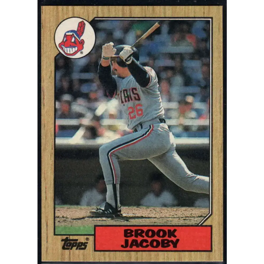 1987 Topps #405 Brook Jacoby EX Excellent Cleveland Indians Baseball Card - Baseball Card Single