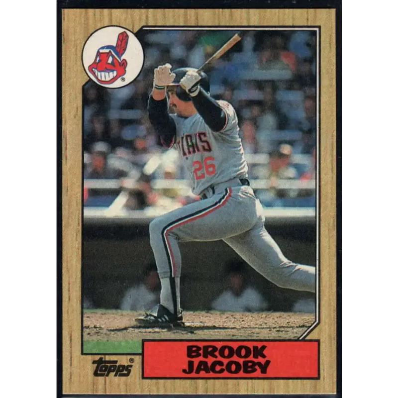 1987 Topps #405 Brook Jacoby EX Excellent Cleveland Indians Baseball Card - Baseball Card Single