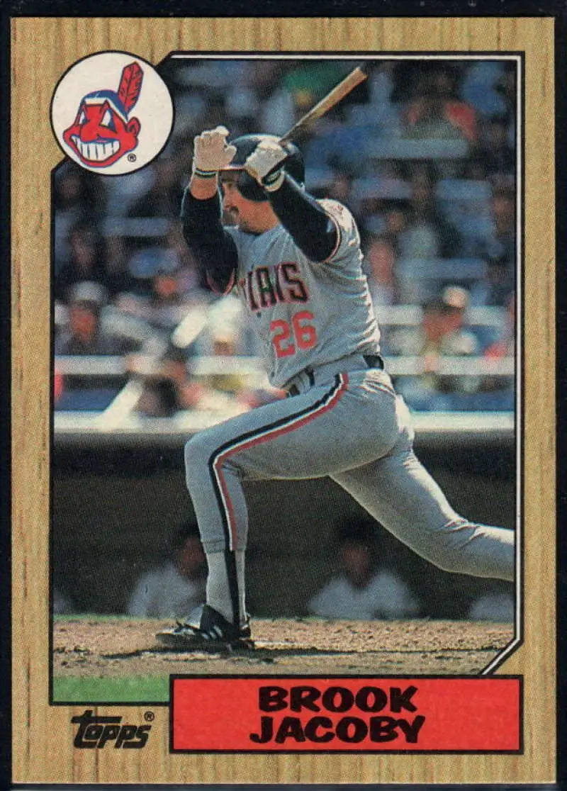 1987 Topps #405 Brook Jacoby EX Excellent Cleveland Indians Baseball Card - Baseball Card Single