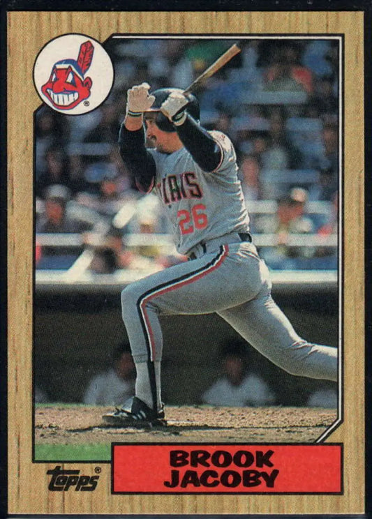 1987 Topps #405 Brook Jacoby EX Excellent Cleveland Indians Baseball Card - Baseball Card Single