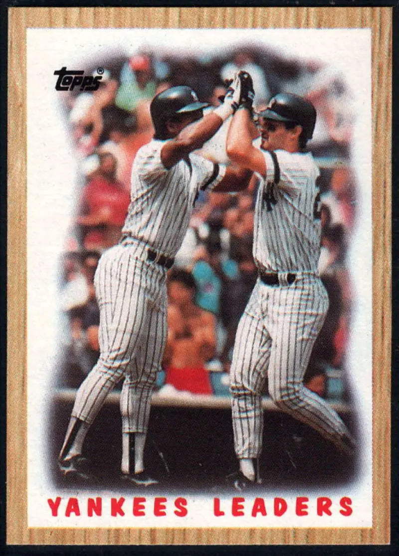 1987 Topps #406 Rickey Henderson/Don Mattingly EX Excellent New York Yankees Baseball Card - Baseball Card Single