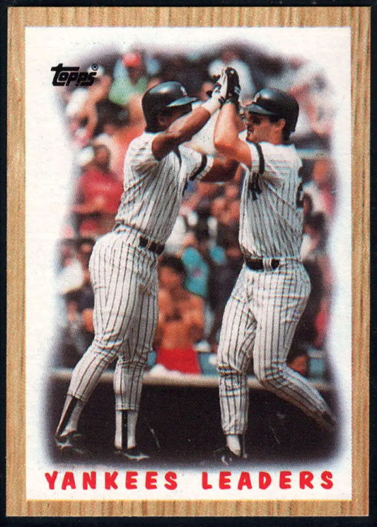 1987 Topps #406 Rickey Henderson/Don Mattingly EX Excellent New York Yankees Baseball Card - Baseball Card Single